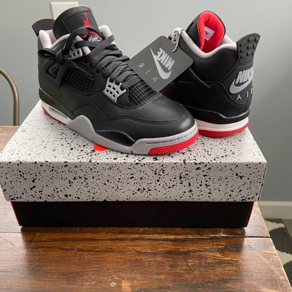 Size 12 12.0 US Mens Air Jordan 4 Low Bred Reimagined FV5029-006 New With Box